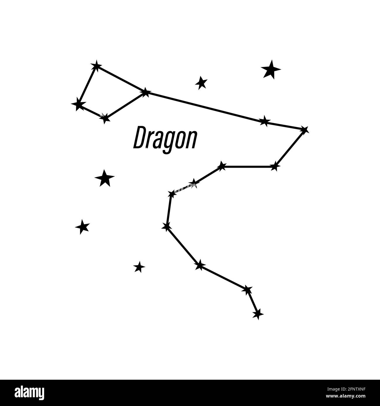 Zodiac constellation. Space and stars. illustration isolated on white