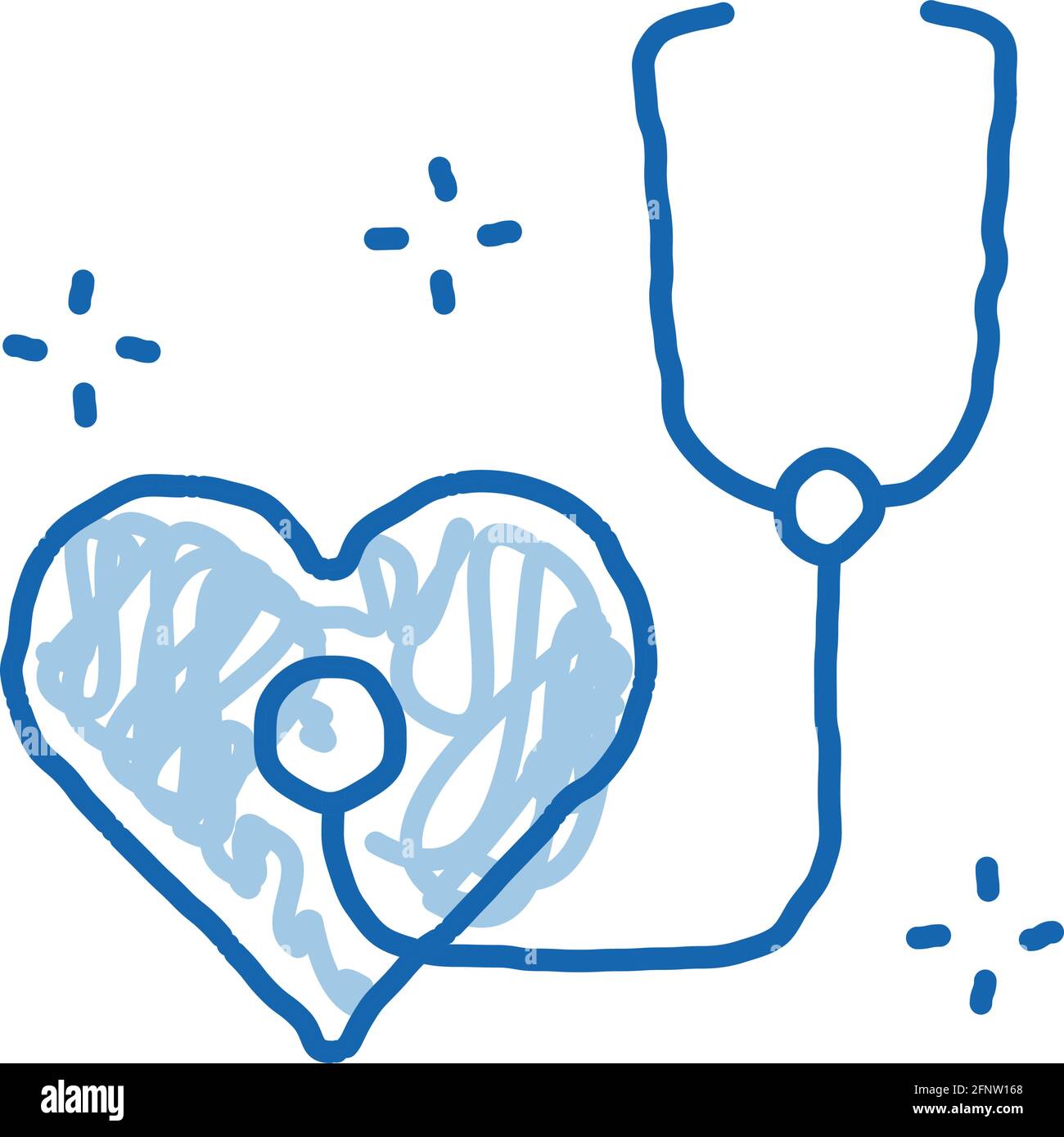 heart beat measurements doodle icon hand drawn illustration Stock ...