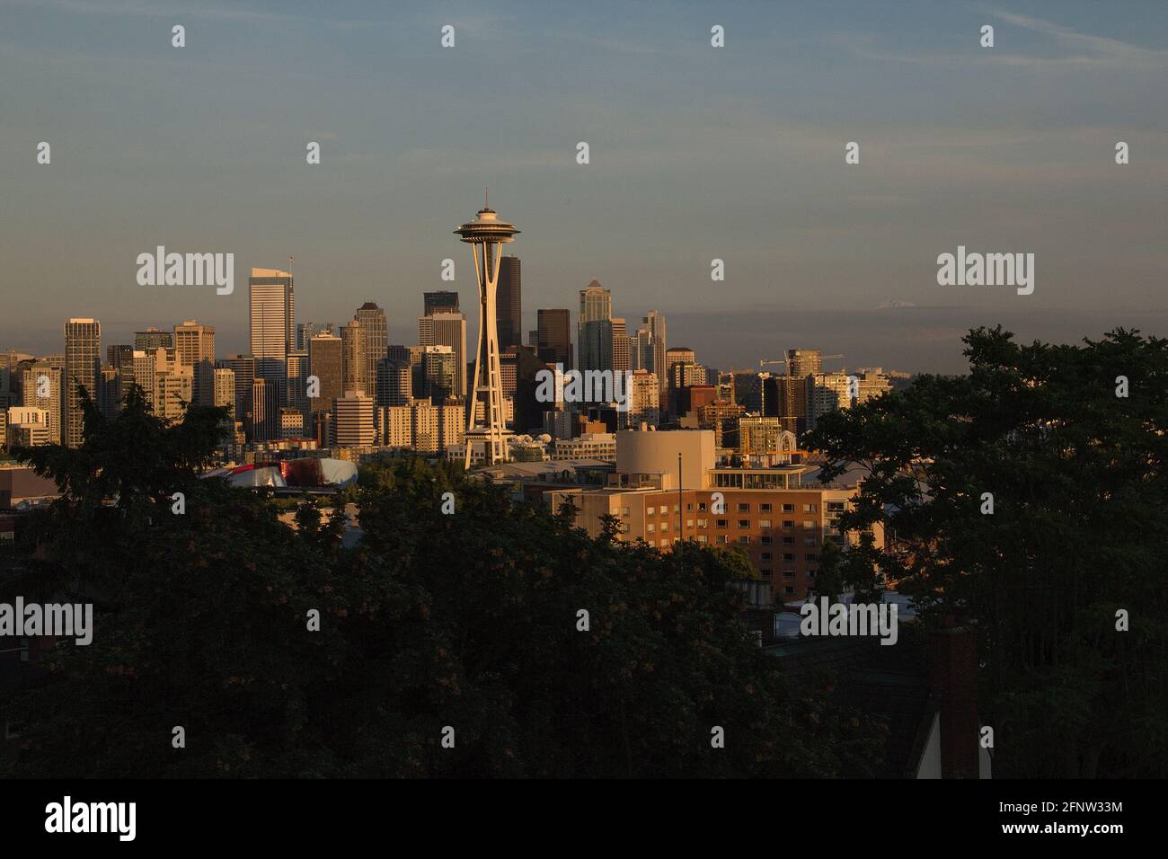 Seattle sunset from Kerry Park Stock Photo - Alamy