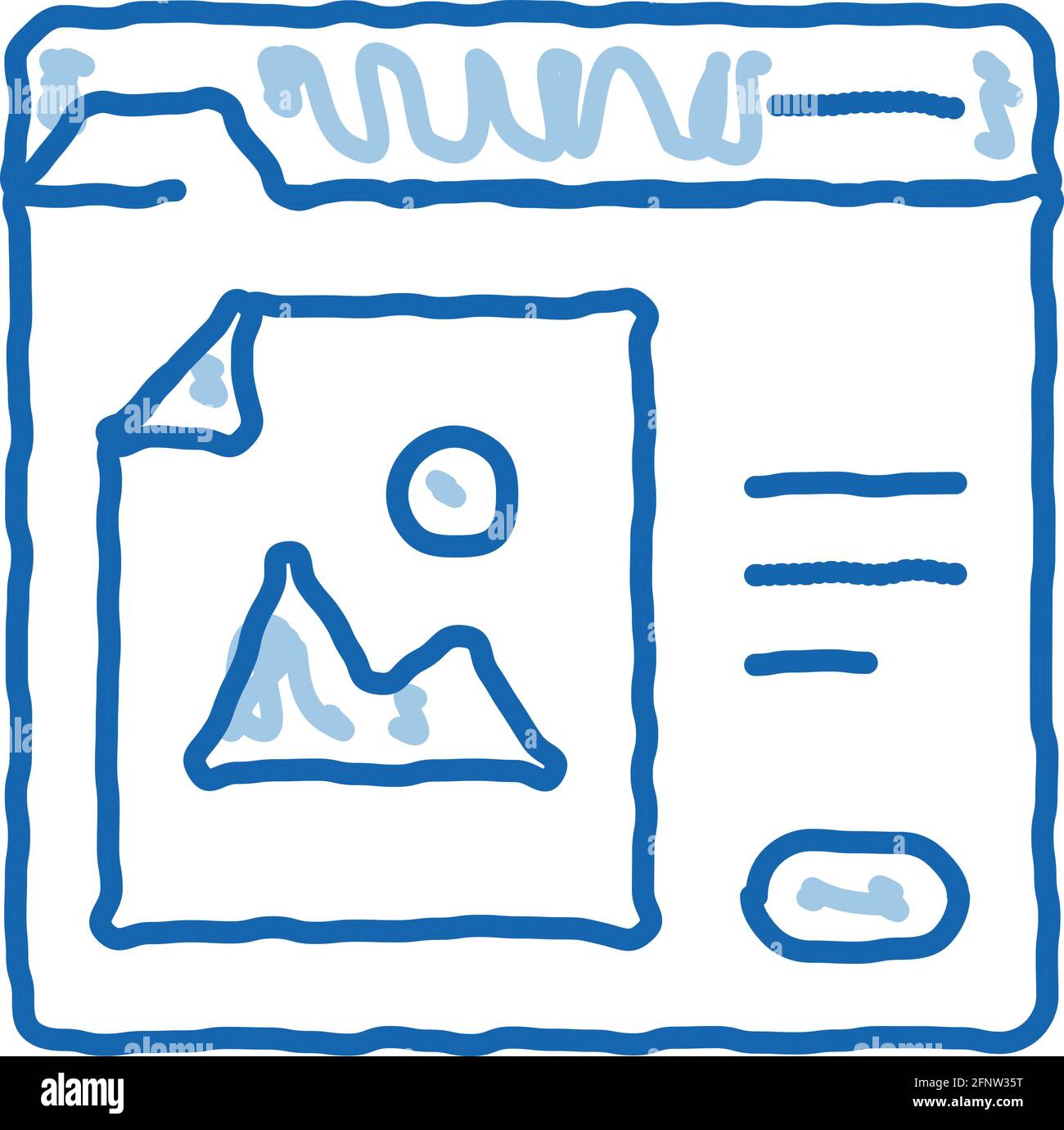 information sealed folder doodle icon hand drawn illustration Stock ...