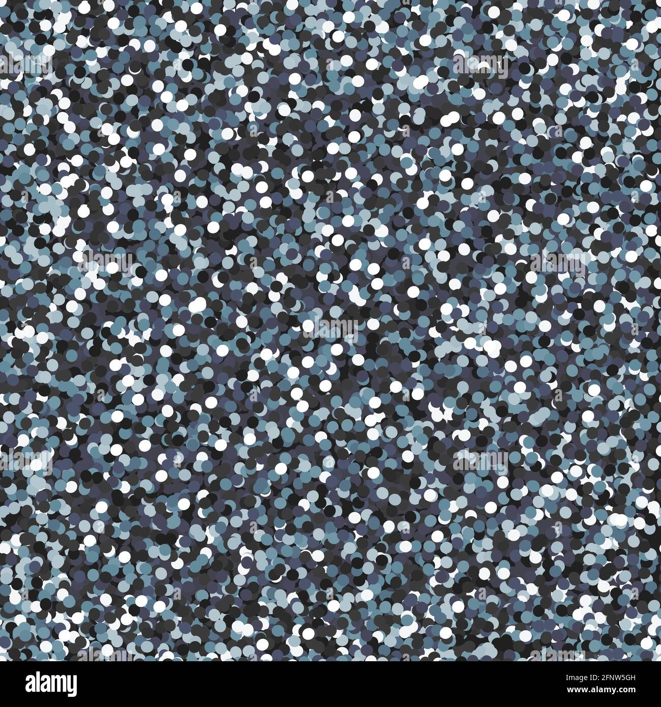 Silver Glitter Seamless Circles Confetti Pattern Stock Vector