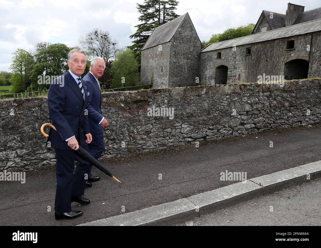 The Prince of Wales with Lord Caledon (left) during his visit to ...