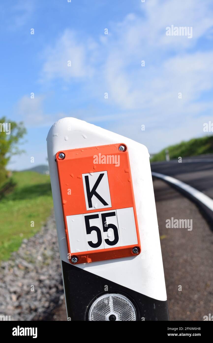 road sign K55 Stock Photo - Alamy