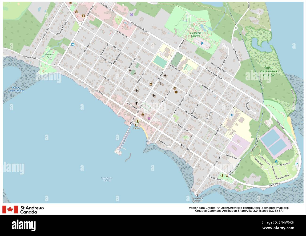 That Street Canada Map St. Andrews,Canada,North America,City, City Map Stock Vector Image & Art -  Alamy