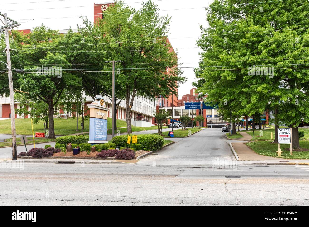 CHATTANOOGA, TN, USA8 MAY 2021 Erlanger's Baroness Hospital main