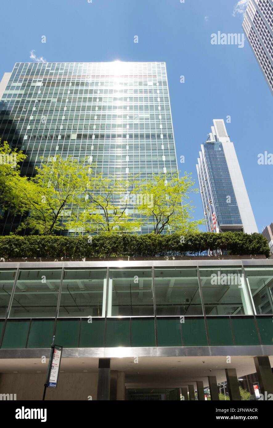 Lever House,is an historic landmark at 390 Park Avenue, NYC, USA 2021