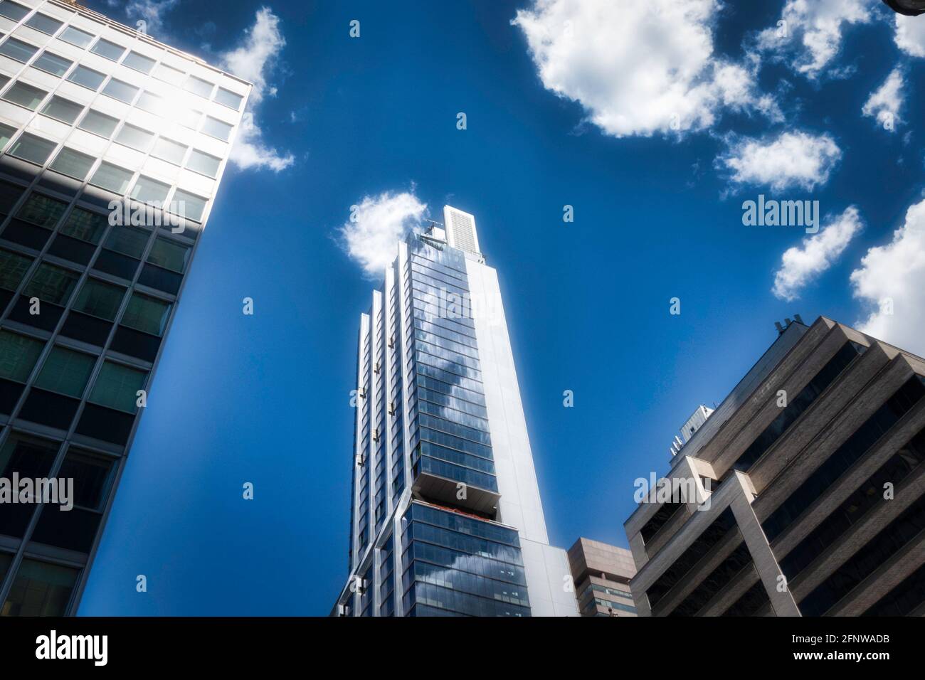 425 Park Avenue is a new modern glass office building in Manhattan East, New York City, USA  2021 Stock Photo