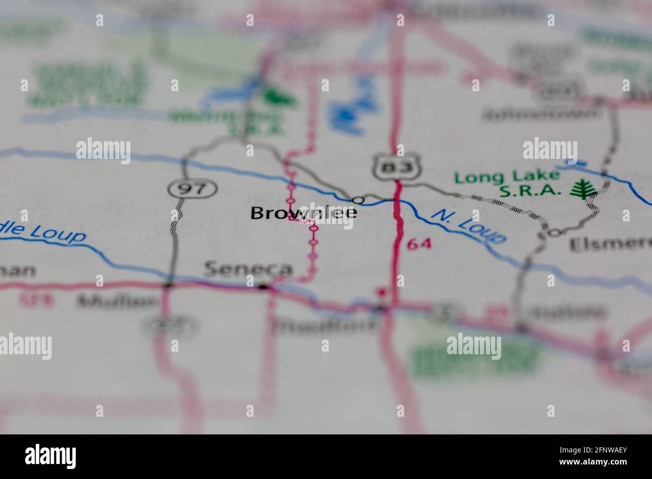 Brownlee nebraska on a map hires stock photography and images Alamy