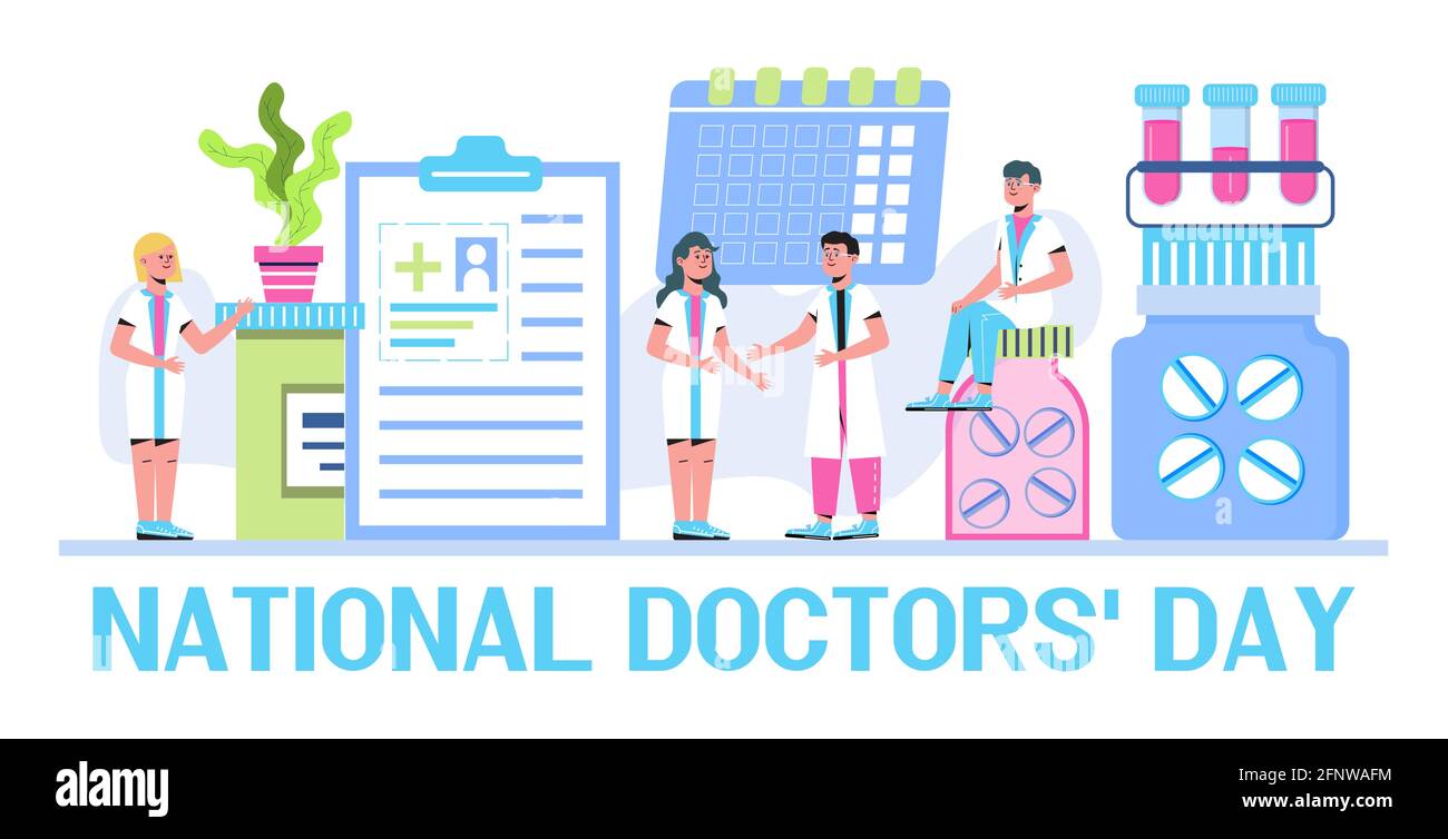 National Doctors Day Concept Vector Medical Healthcare Event Is Celebrated In 1st July Happy National Doctors Day Concept Vector Medical Healthcare Event Is Celebrated In 1st July Happy