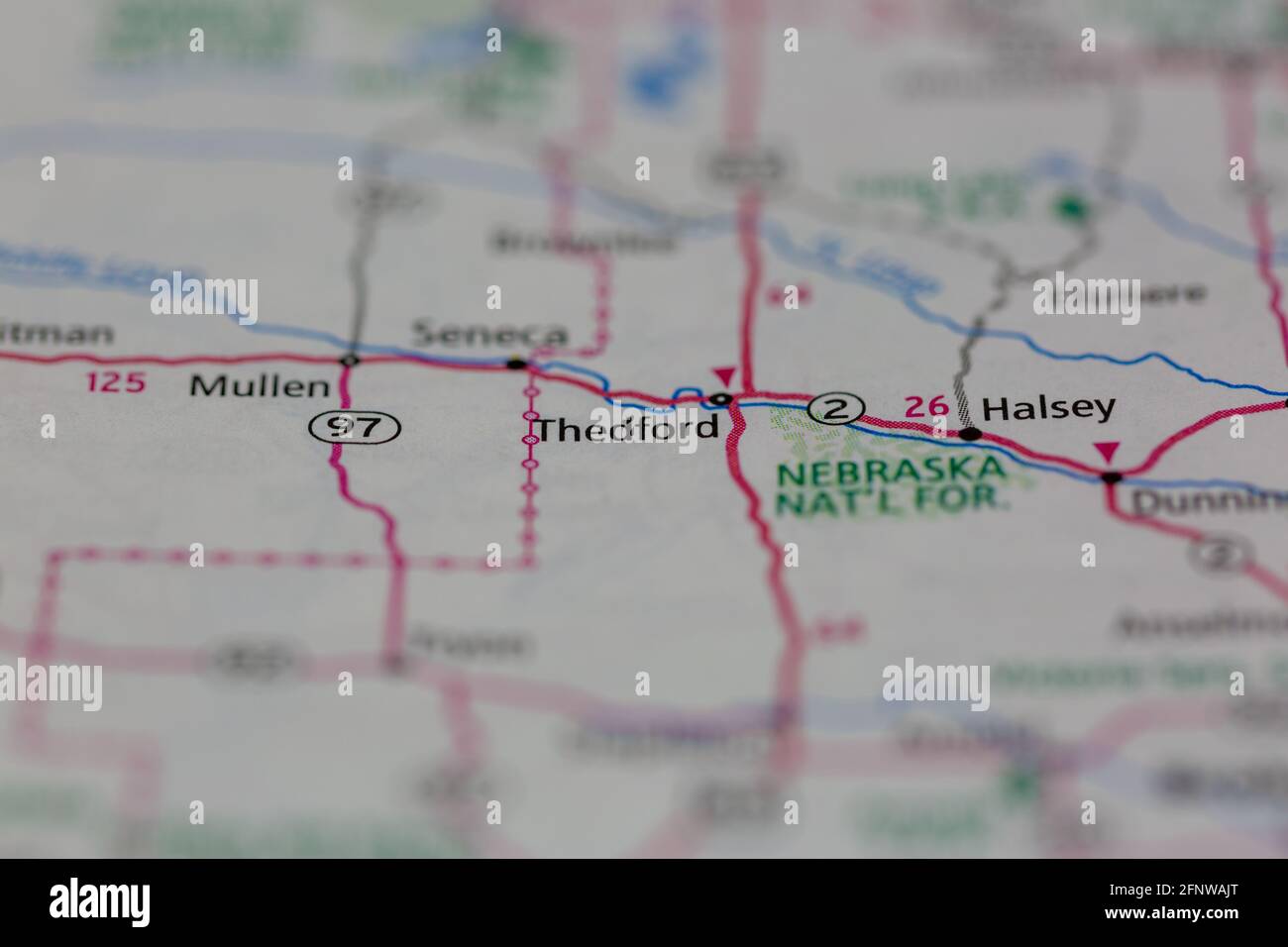 Thedford nebraska map hires stock photography and images Alamy