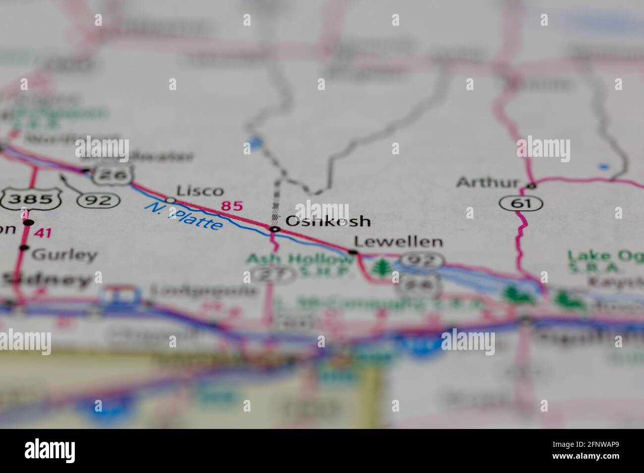 Map of oshkosh nebraska hires stock photography and images Alamy