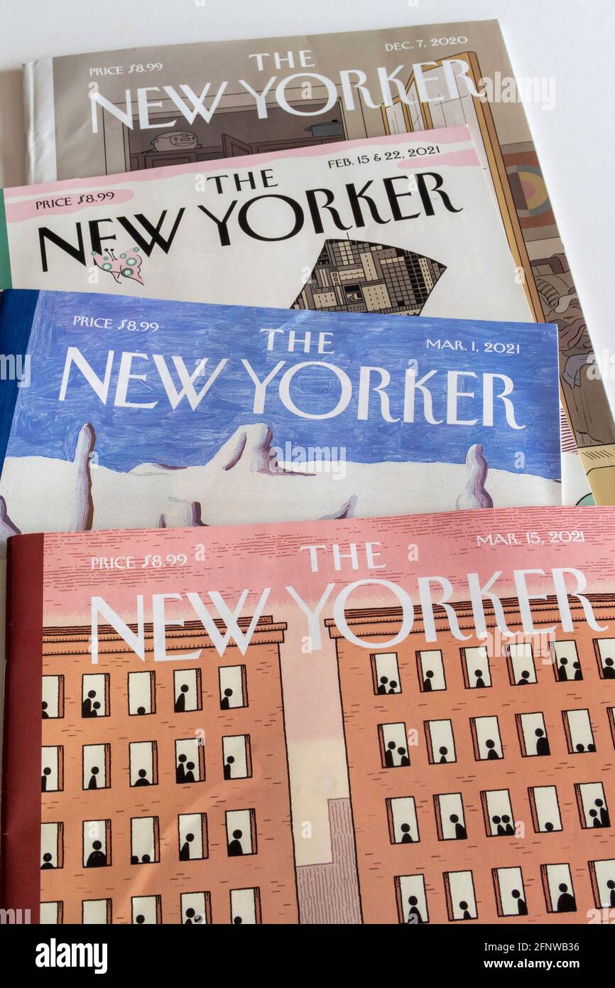 Still Life of "The New Yorker" magazines, USA Stock Photo Alamy