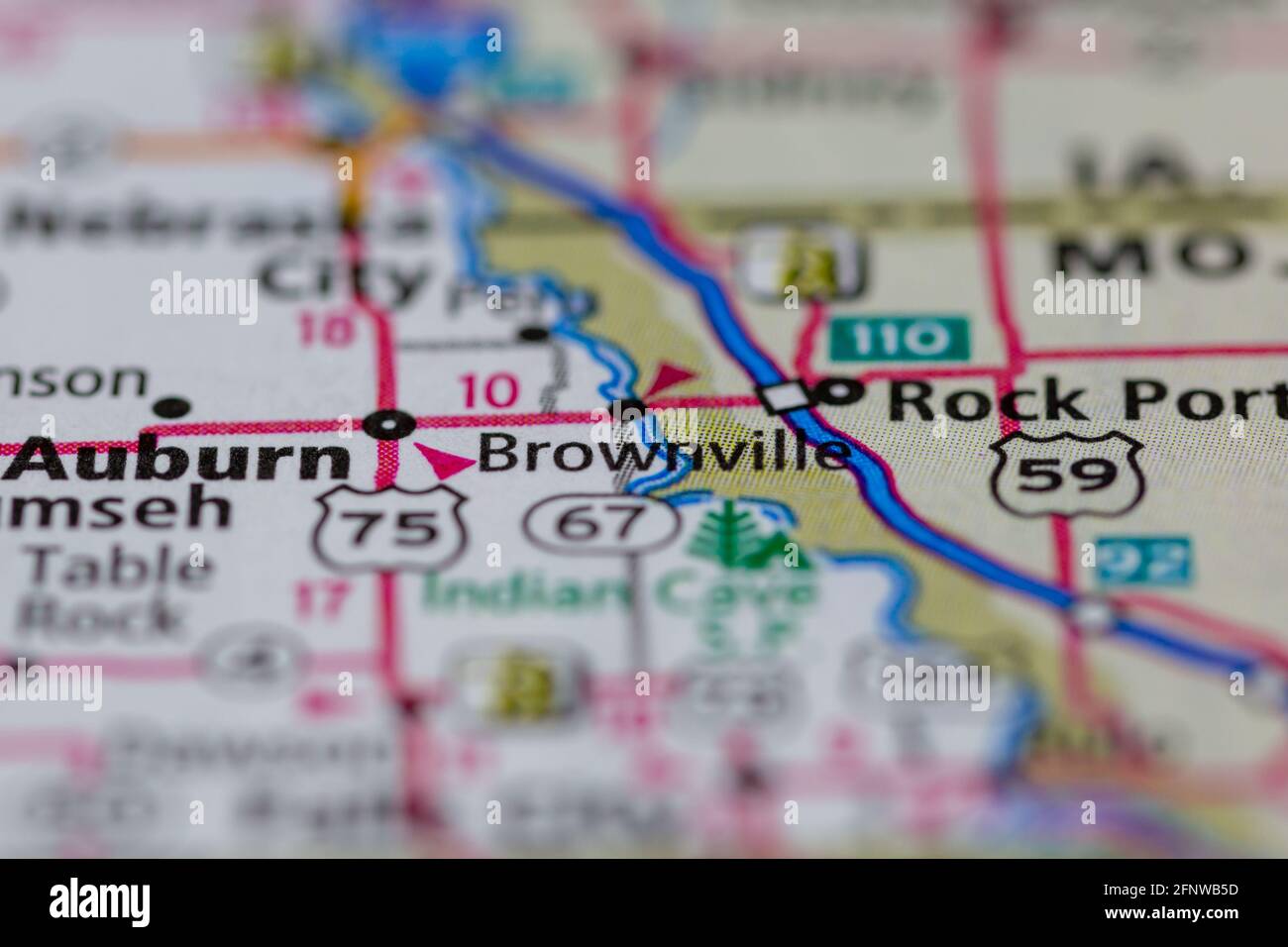 Map of brownville nebraska hires stock photography and images Alamy