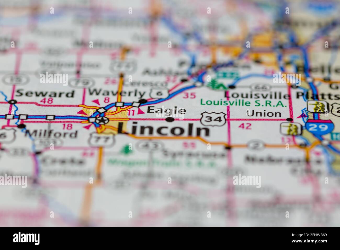 Map of eagle nebraska hires stock photography and images Alamy