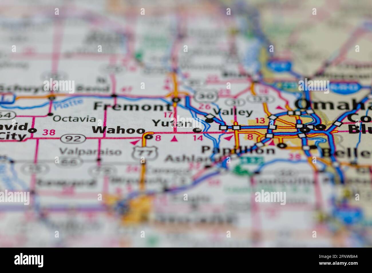 Yutan Nebraska USA Shown on a Geography map or Road map Stock Photo Alamy