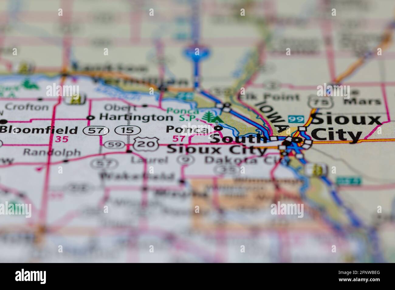 Ponca nebraska map hires stock photography and images Alamy