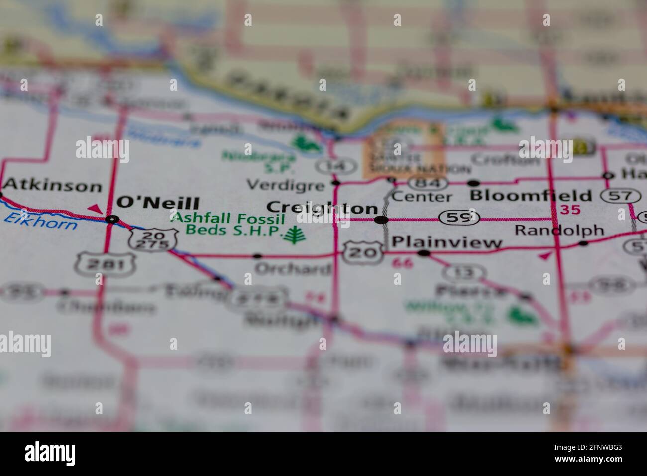 Creighton nebraska map hires stock photography and images Alamy