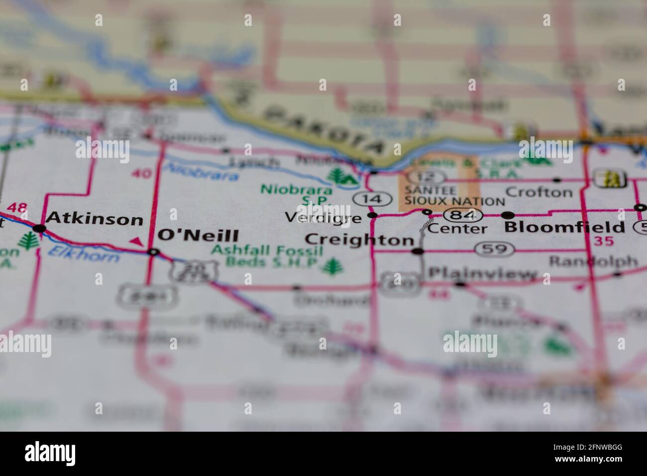 Map of verdigre hires stock photography and images Alamy