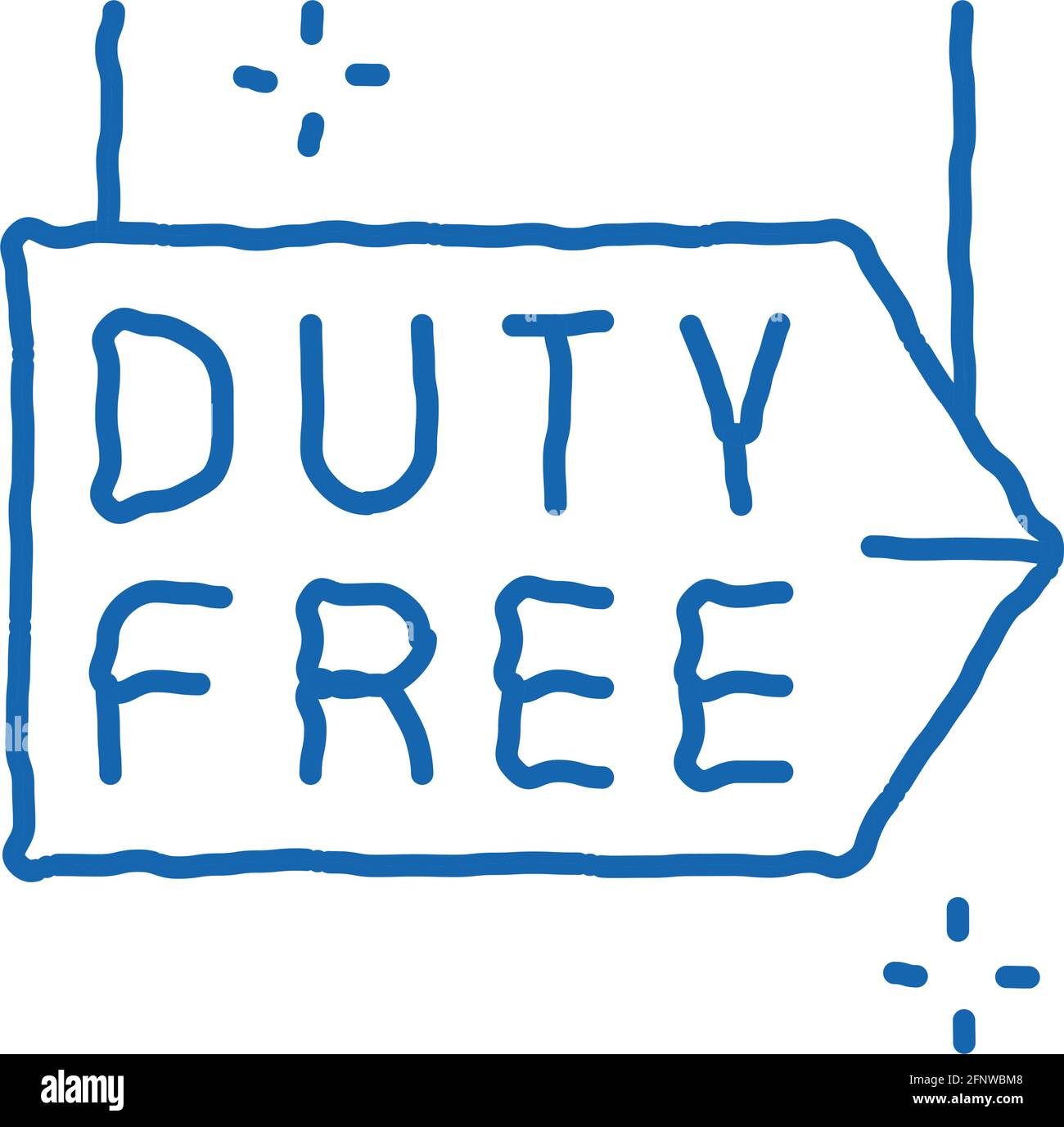 duty free pointer doodle icon hand drawn illustration Stock Vector ...