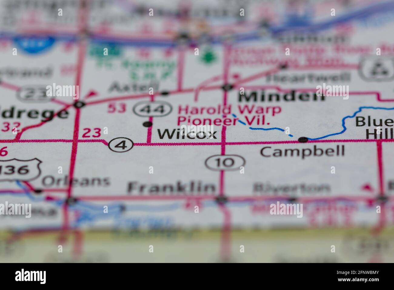 Map of wilcox nebraska hires stock photography and images Alamy