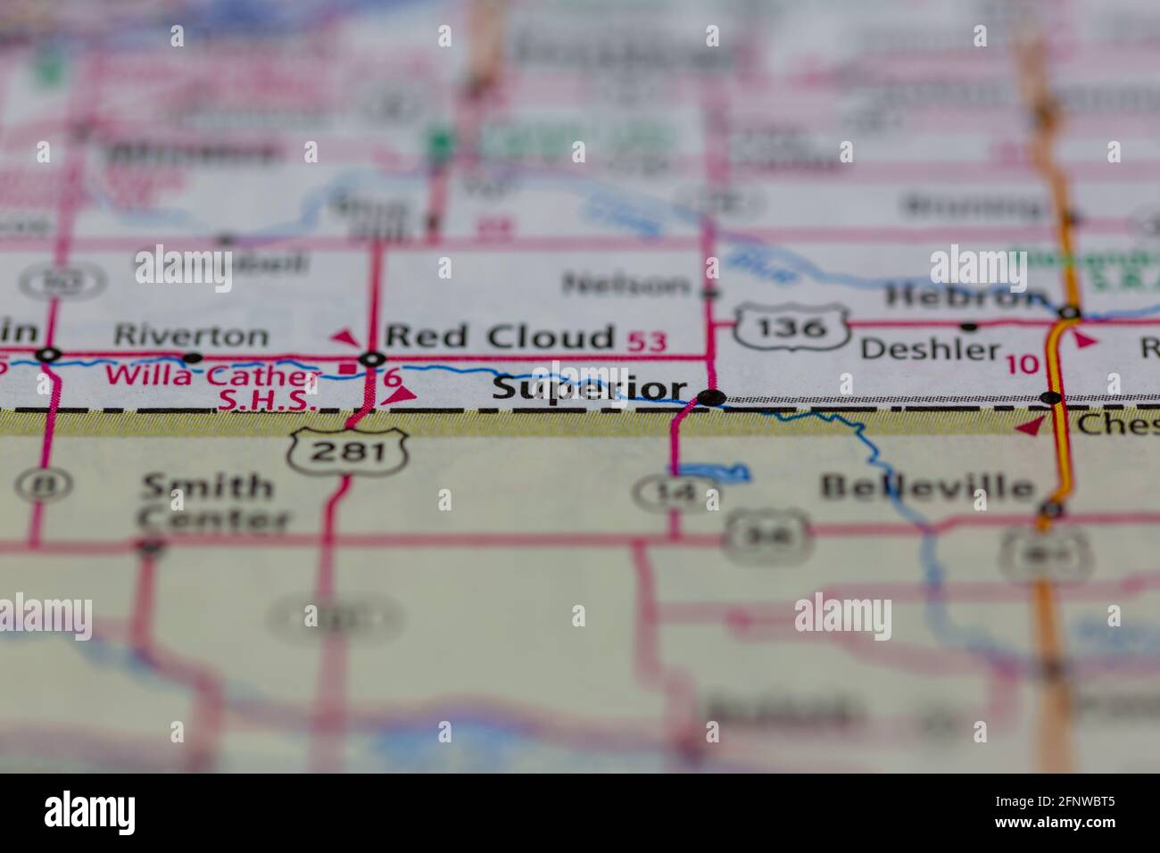 Superior nebraska map hires stock photography and images Alamy