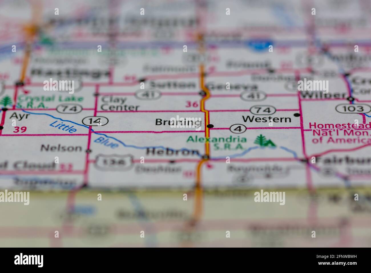 Map of bruning nebraska hires stock photography and images Alamy