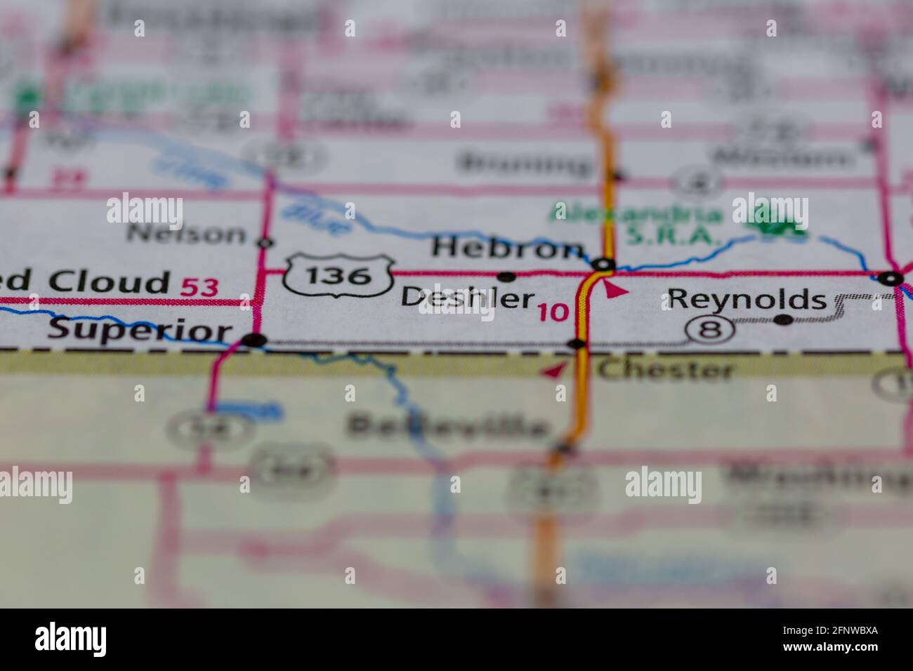 Map of deshler nebraska hires stock photography and images Alamy