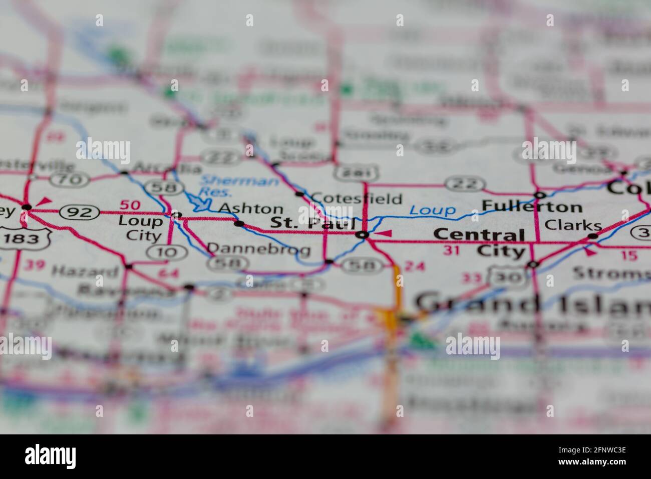 Map of st paul nebraska hires stock photography and images Alamy