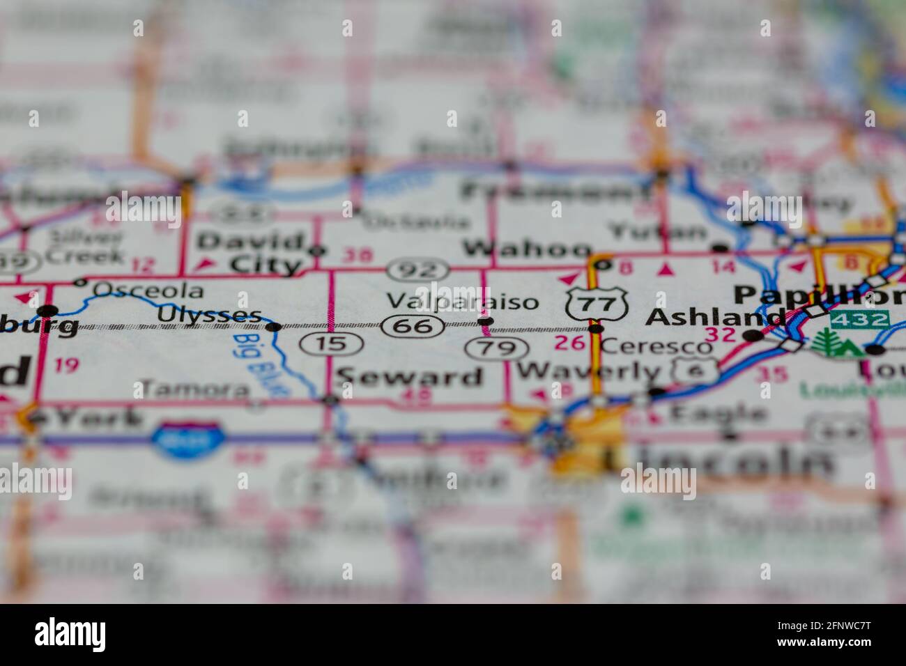 Map of valparaiso nebraska hires stock photography and images Alamy