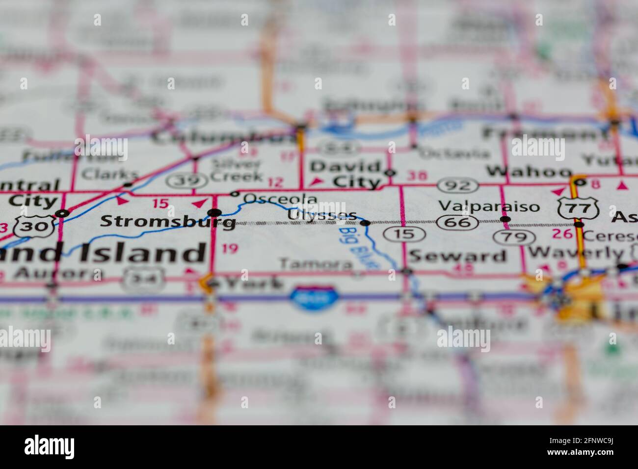 Ulysses nebraska map hires stock photography and images Alamy