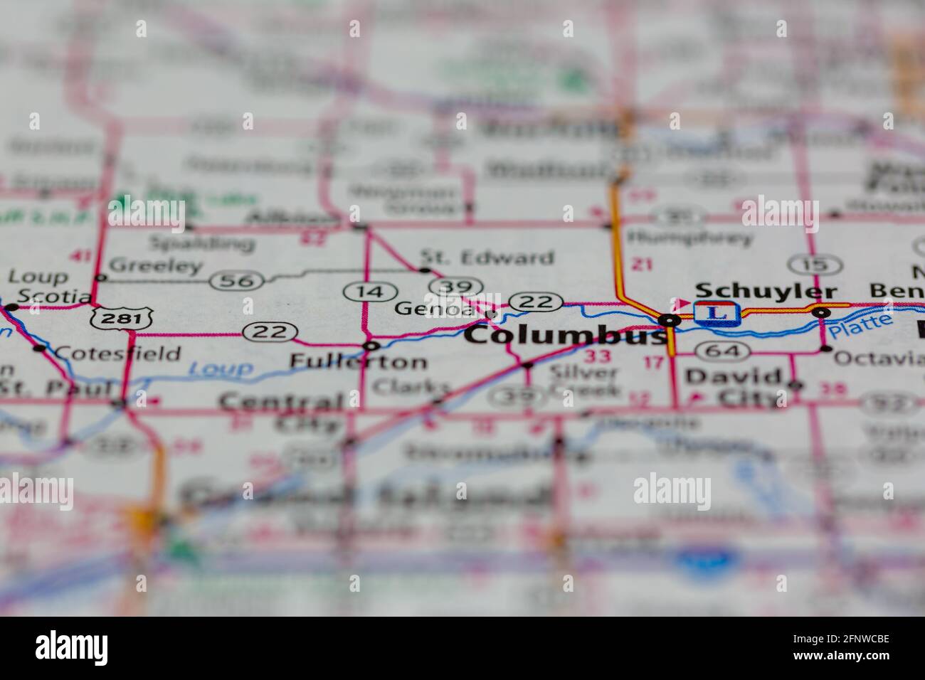 Genoa nebraska map hires stock photography and images Alamy