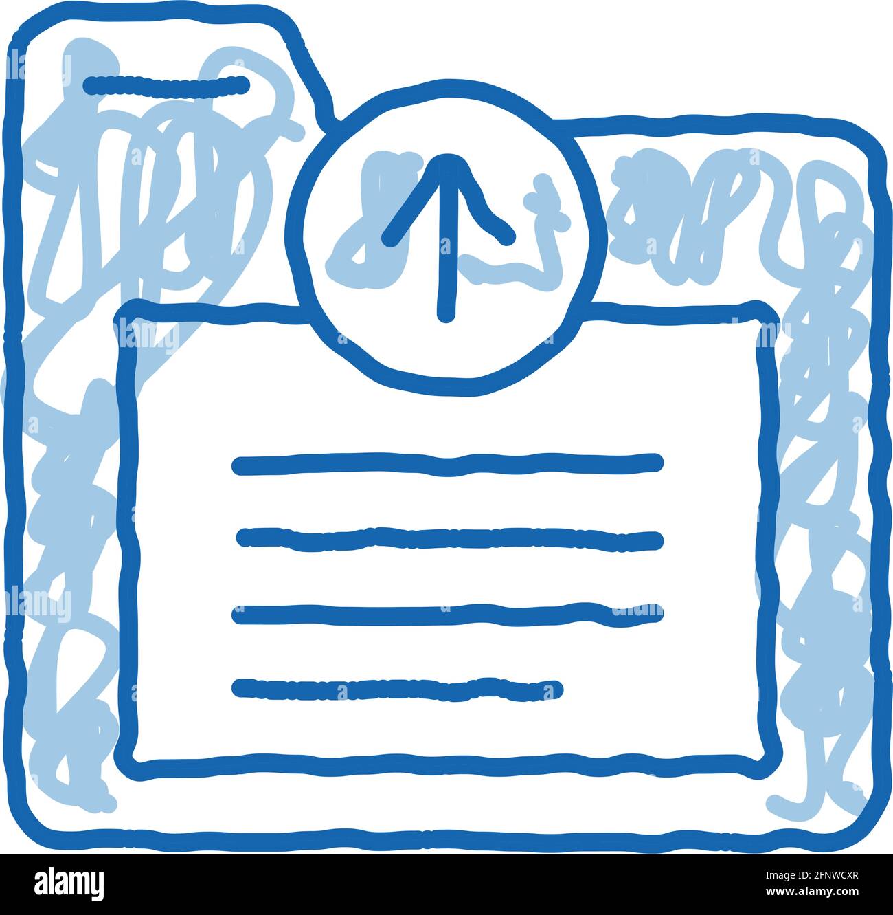information folder doodle icon hand drawn illustration Stock Vector ...
