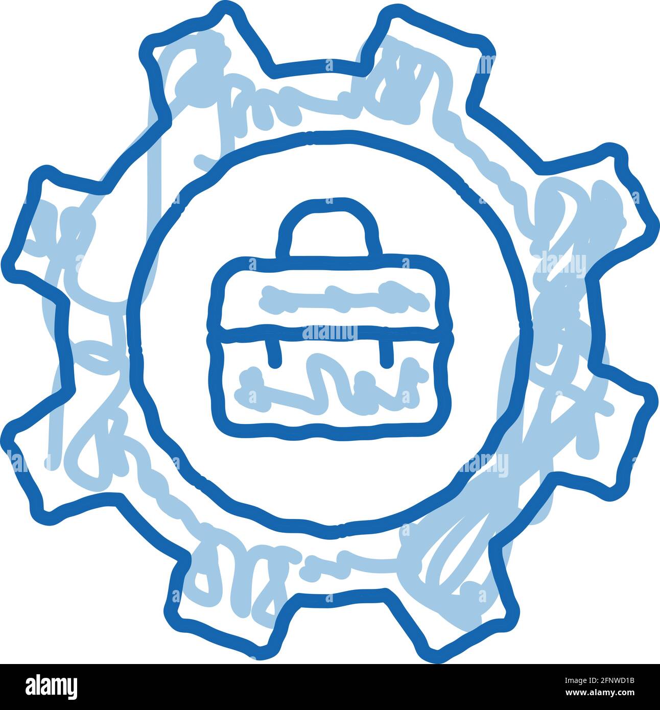 career settings doodle icon hand drawn illustration Stock Vector Image ...