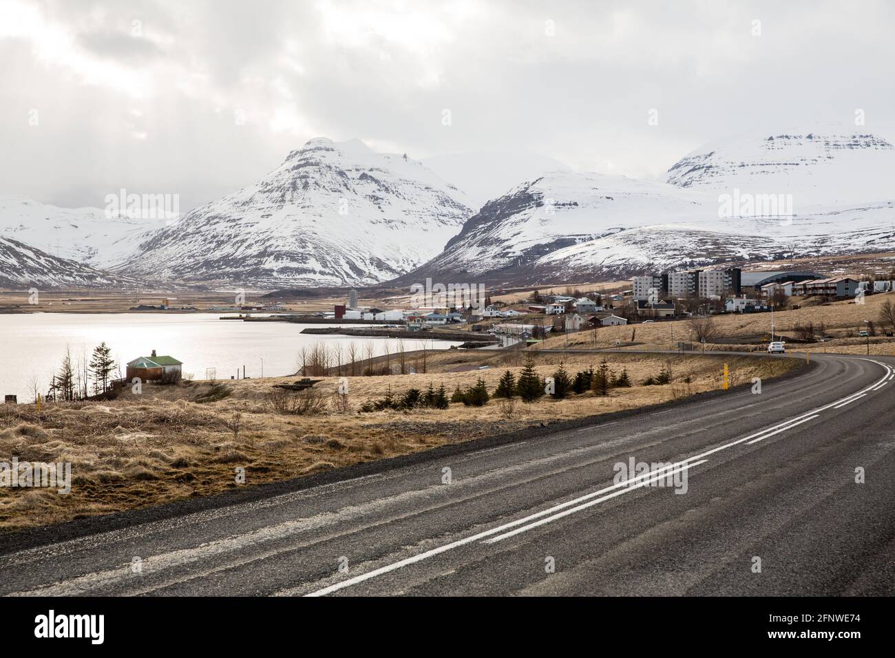Reydarfjordur, Iceland - Filming Location for TV series Fortitude, Stock Photo