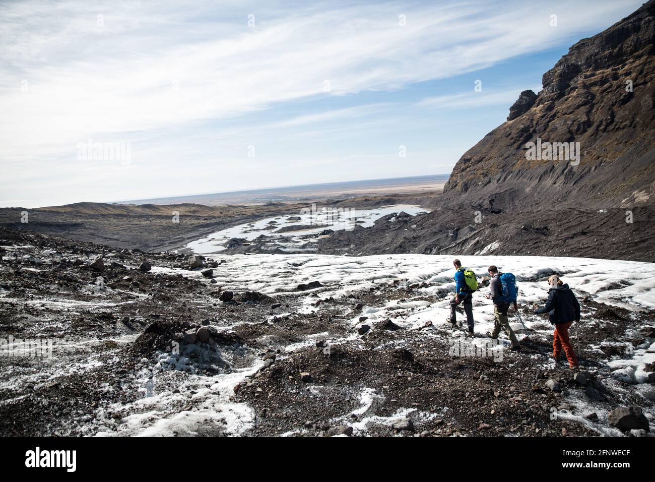 Skaftafellsjökull glacier hike, Iceland Stock Photo