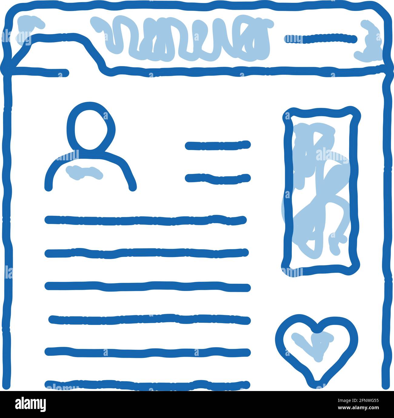 information chart folder about man doodle icon hand drawn illustration ...