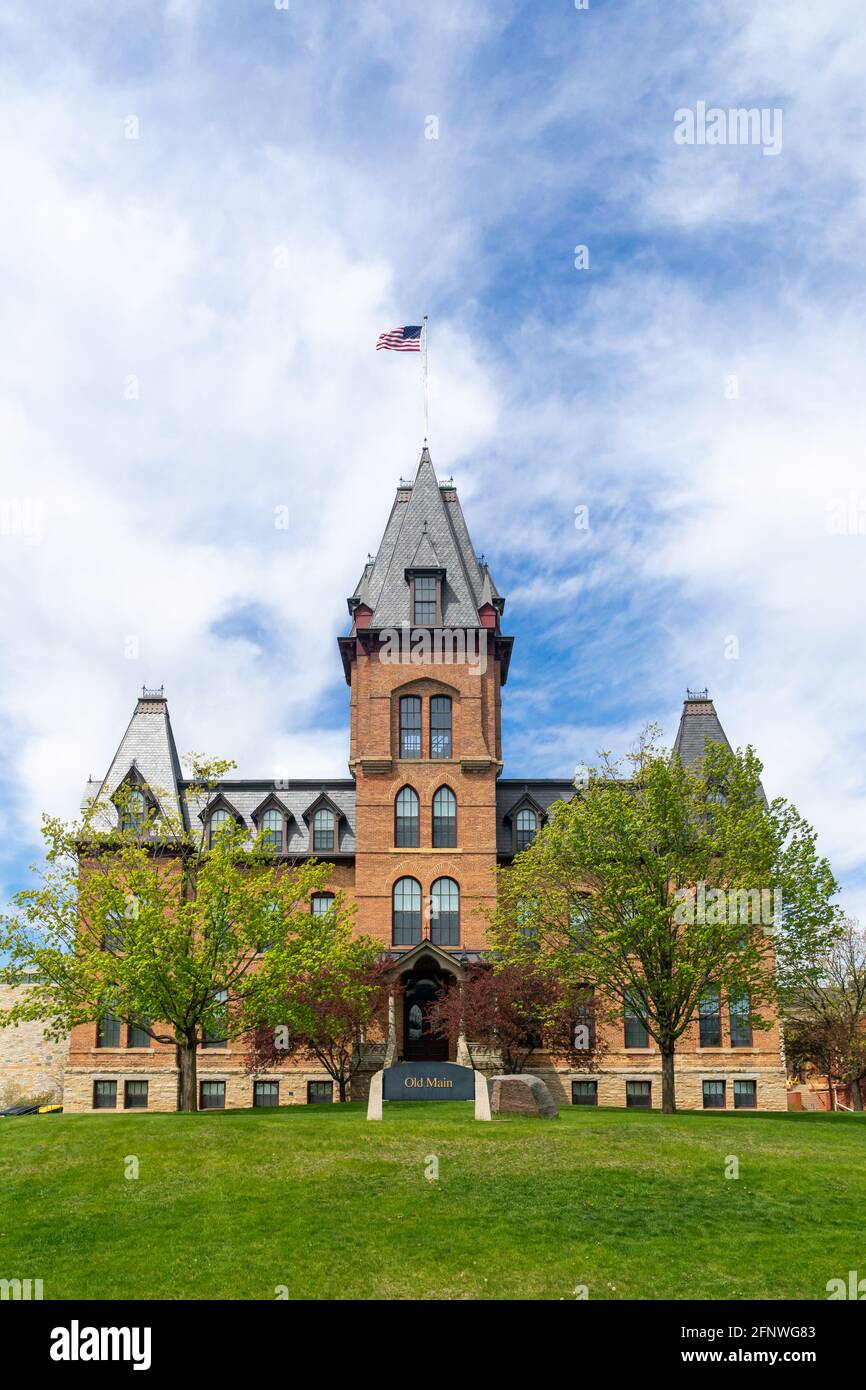 NORTHFIELD, MN,USA - MAY 10, 2021 - Old Main on the campus of St. Olaf ...