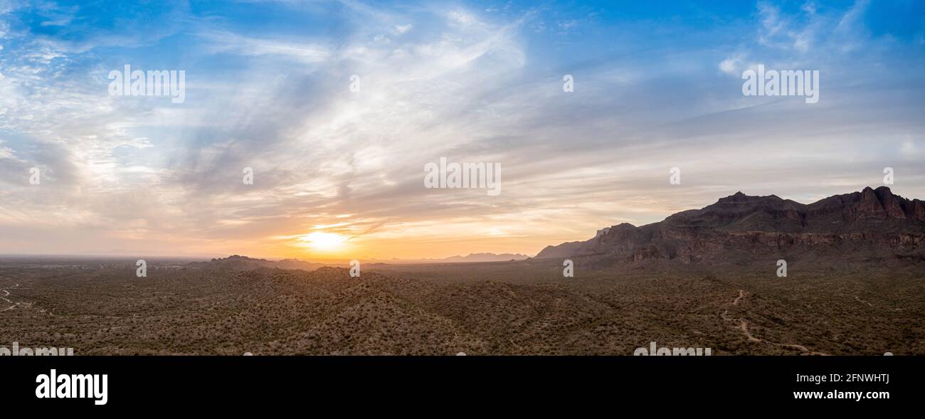 Sunset in the desert east of Phoenix Arizona Stock Photo - Alamy