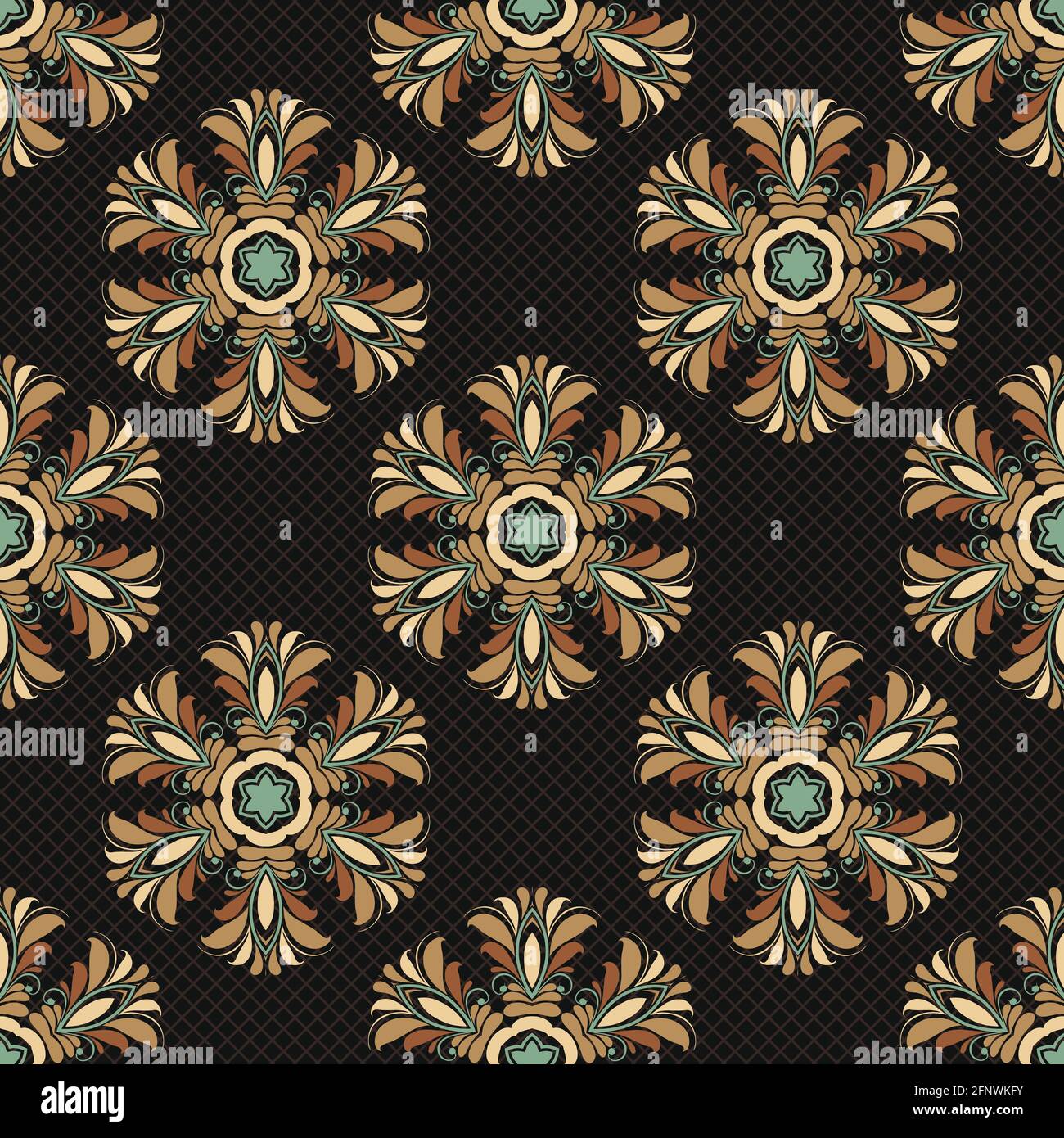 Ornament pattern vector tile for multipurpose use in design Stock Vector