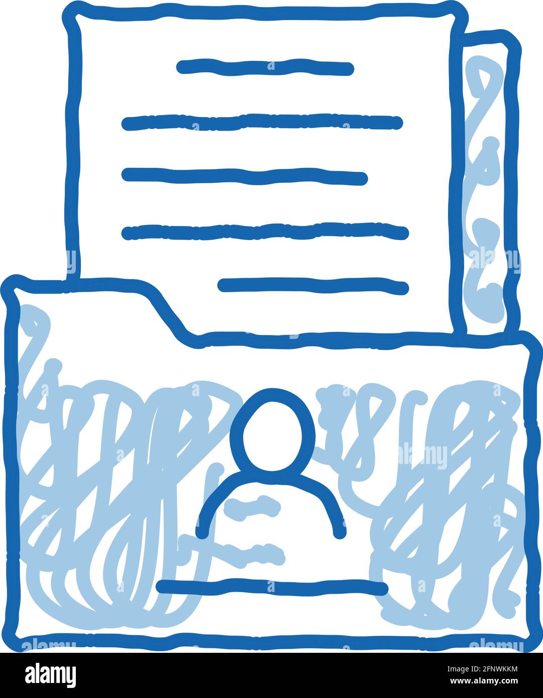 people info sheet folder doodle icon hand drawn illustration Stock ...