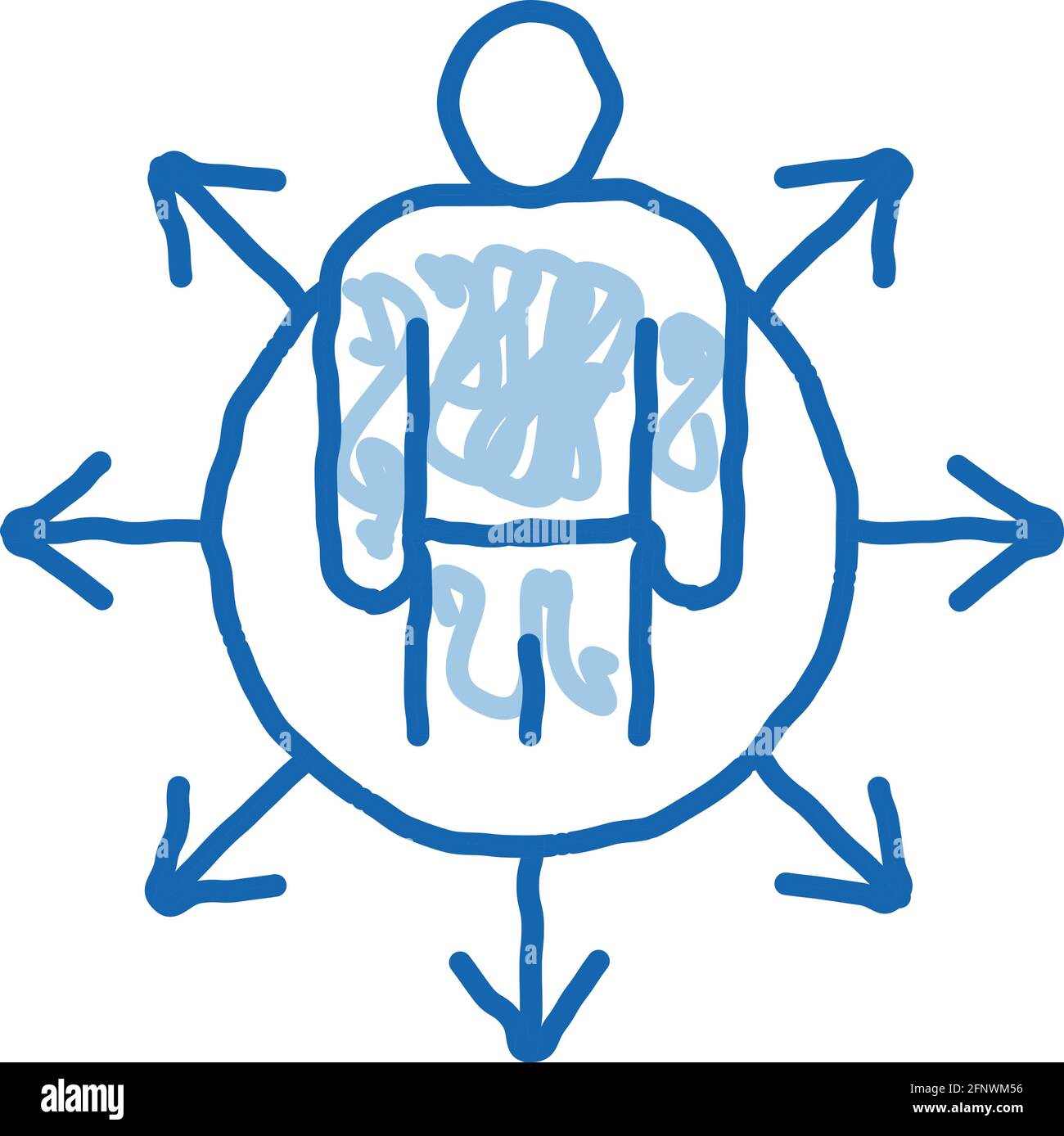 work searches doodle icon hand drawn illustration Stock Vector Image ...