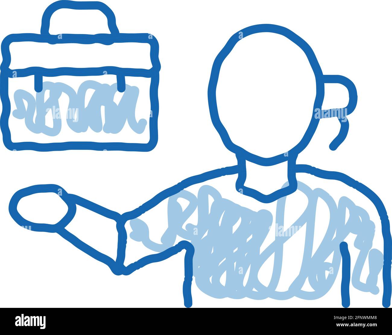 problems about work doodle icon hand drawn illustration Stock Vector ...