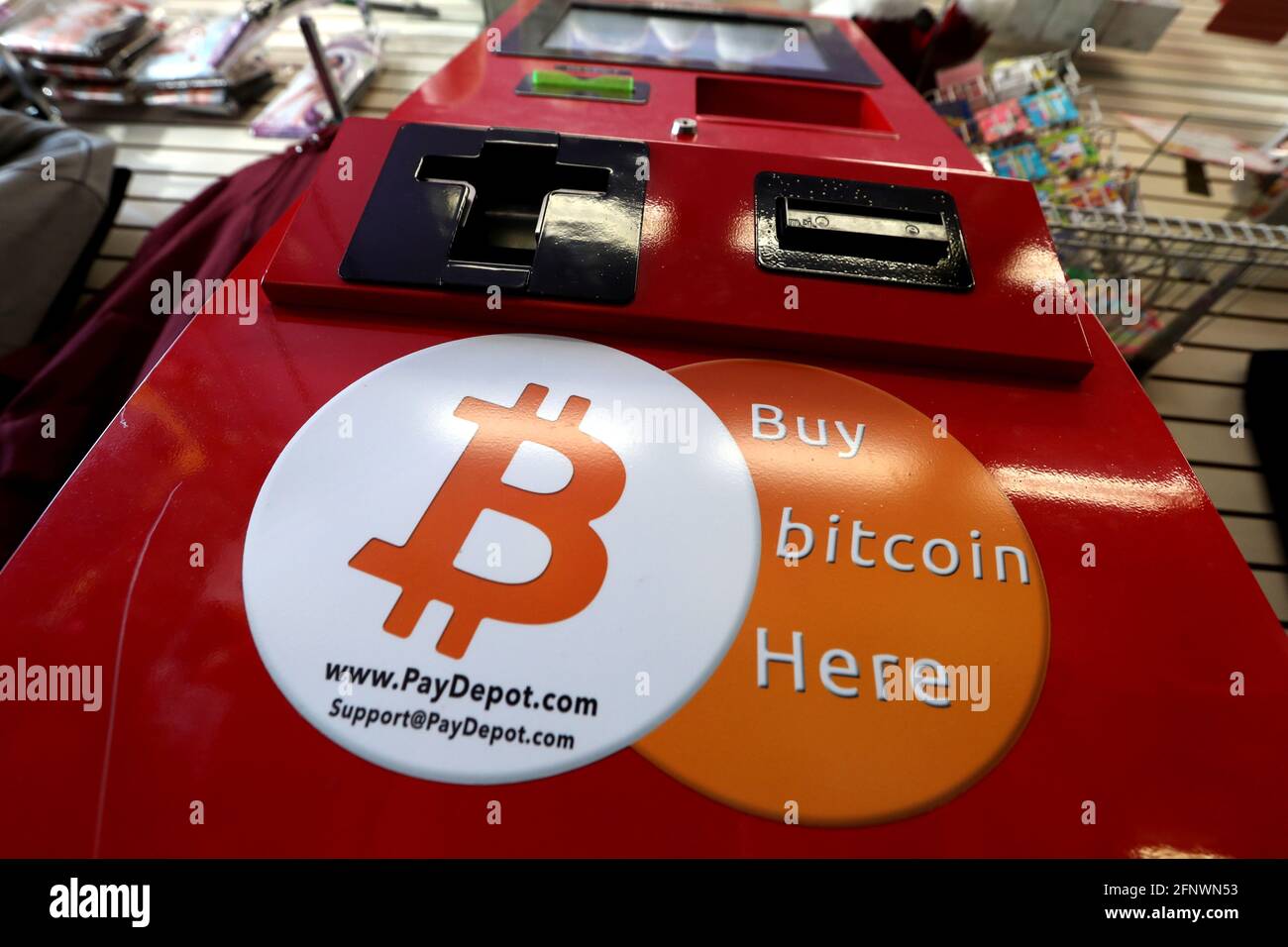 A PayDepot Bitcoin ATM machine is pictured in a shop in Union City, New  Jersey, U.S., May 19, 2021. REUTERS/Mike Segar Stock Photo - Alamy