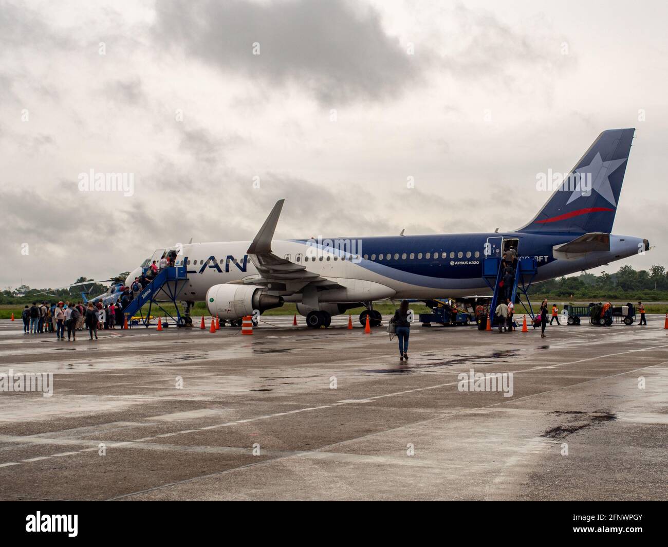 Iquitos, Peru - September, 2017: Airplane of airline LAN   at Iquitos airport. Peru, Latin America Stock Photo