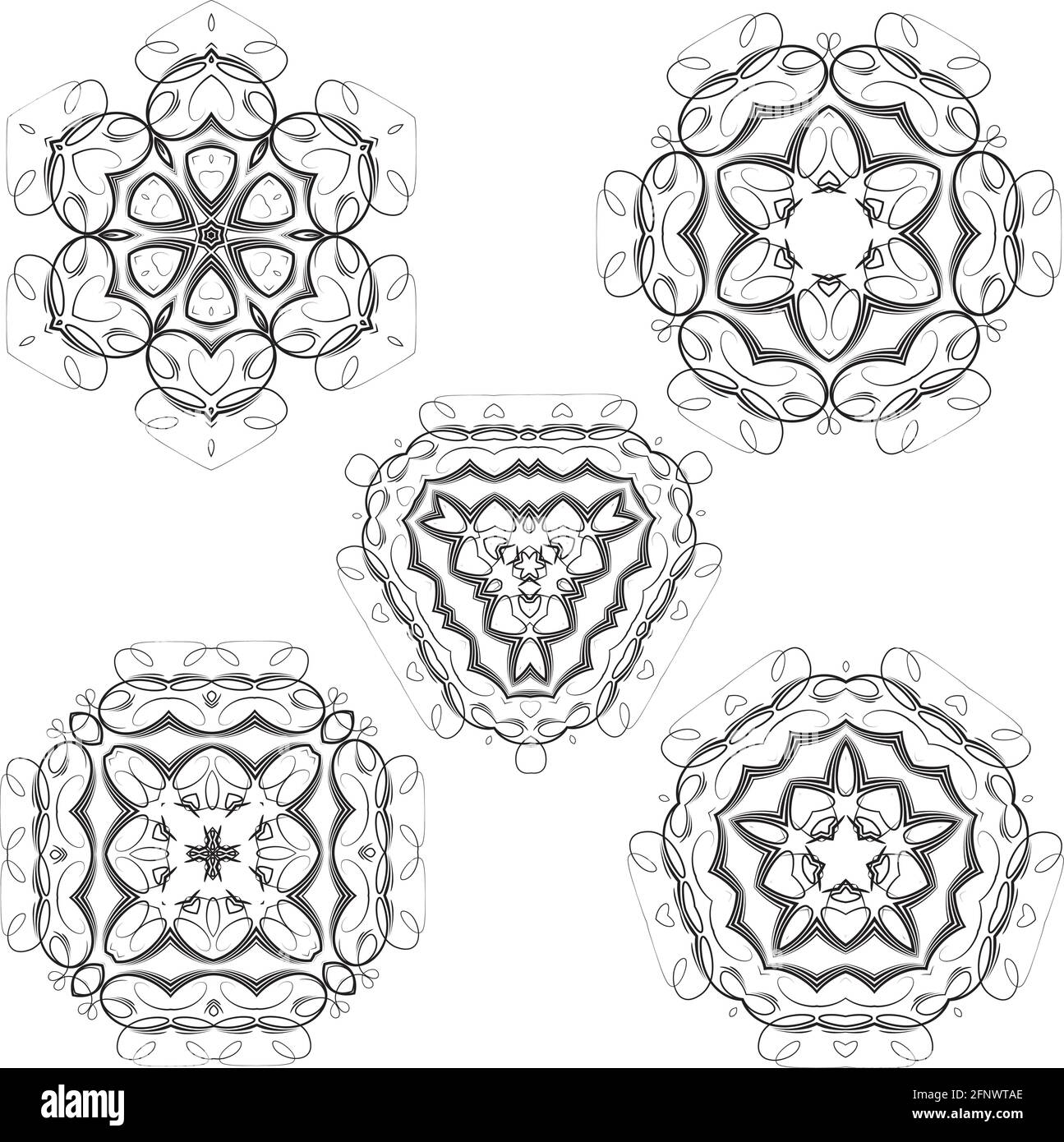 Calligraphic decorative elements for creative design tasks Stock Vector