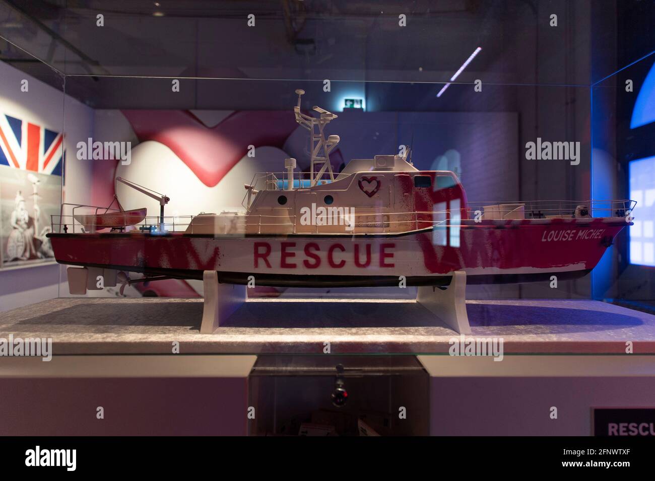 Banksy exhibition in STATION Berlin, first day after close in lockdown