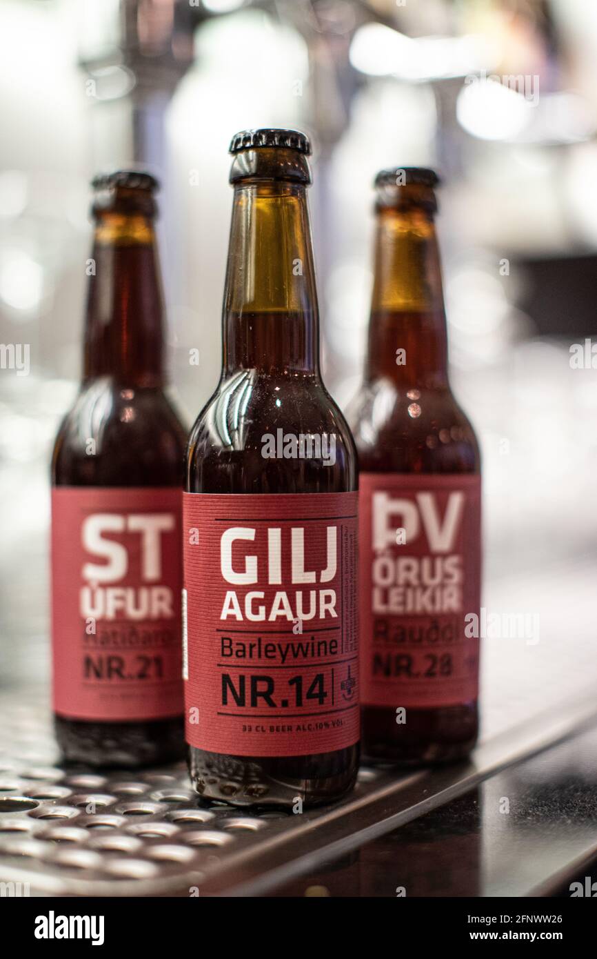 Craft Beer, Reykjavik, Iceland Stock Photo Alamy