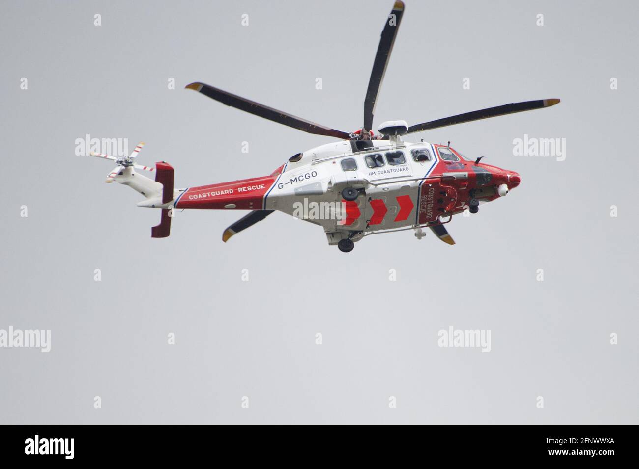 Coastguard Helicopter Stock Photo