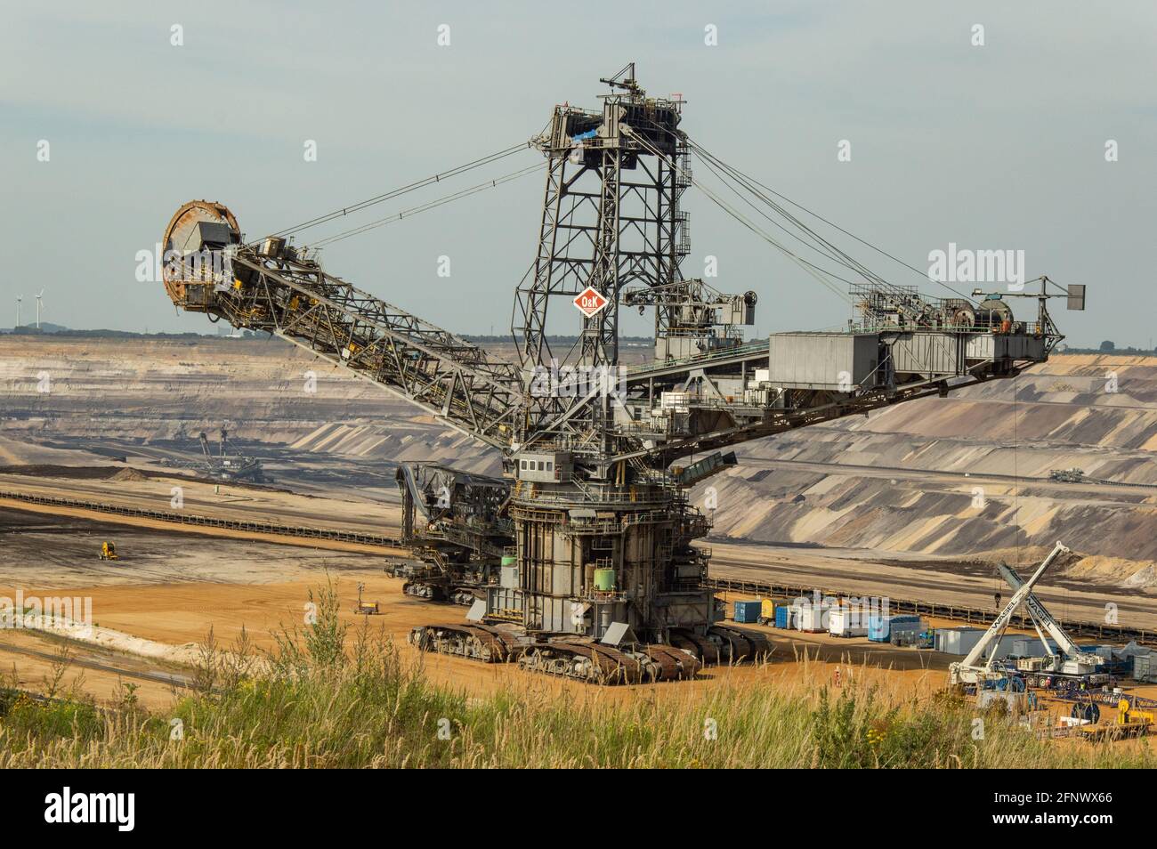 Digger In The Open Pit Mine Garzweiler 2 In The Rhineland Coal Area Between Colonge And Aachen Stock Photo
