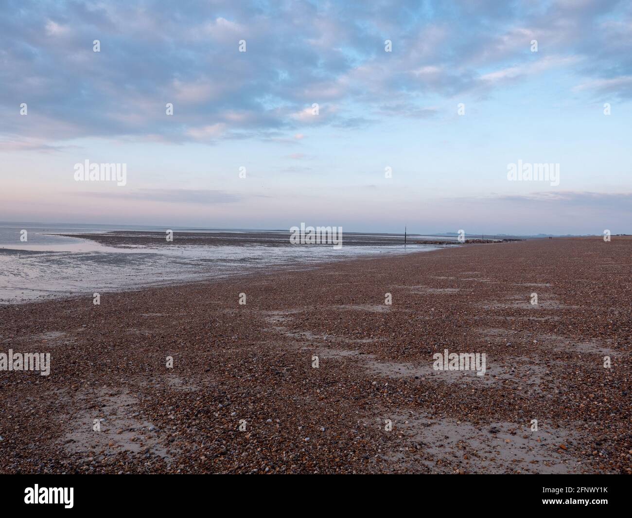 Low tide Pagham beach, UK Stock Photo Alamy